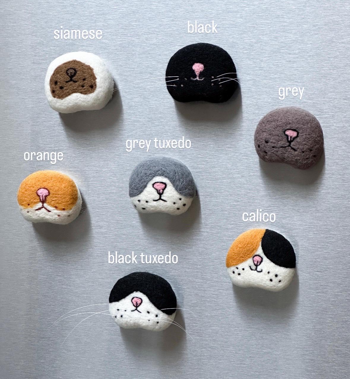 Handmade Magnetic Felt Cat Whisker Collector