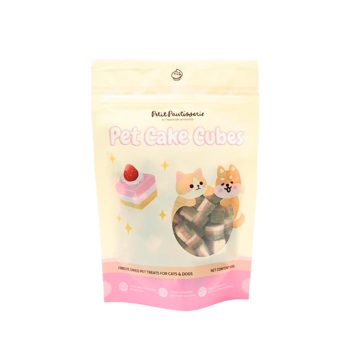 PREORDER Freeze Dried Cake Cube Pet Treats 50g