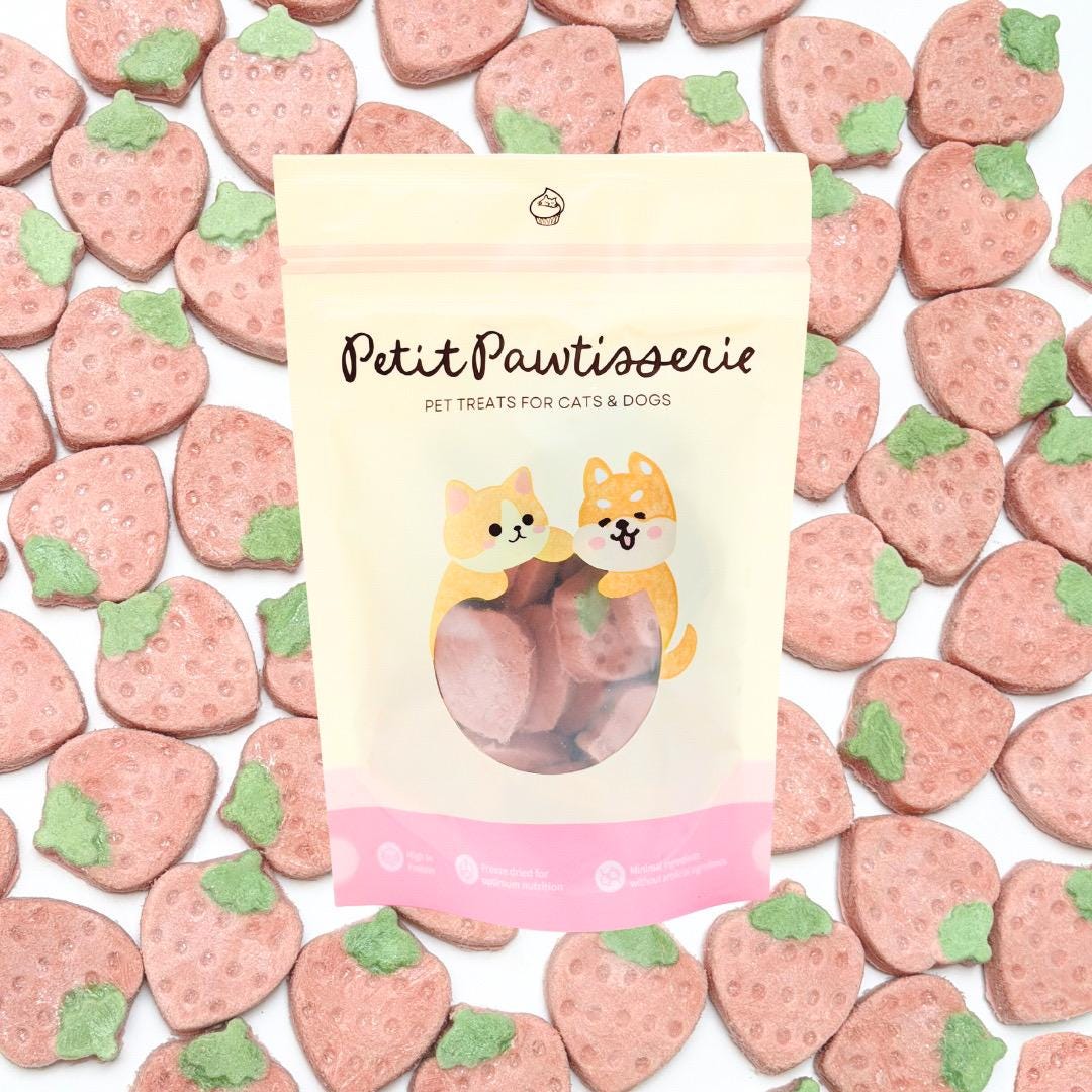 Freeze Dried Strawberry Yogurt Pet Treats 50g