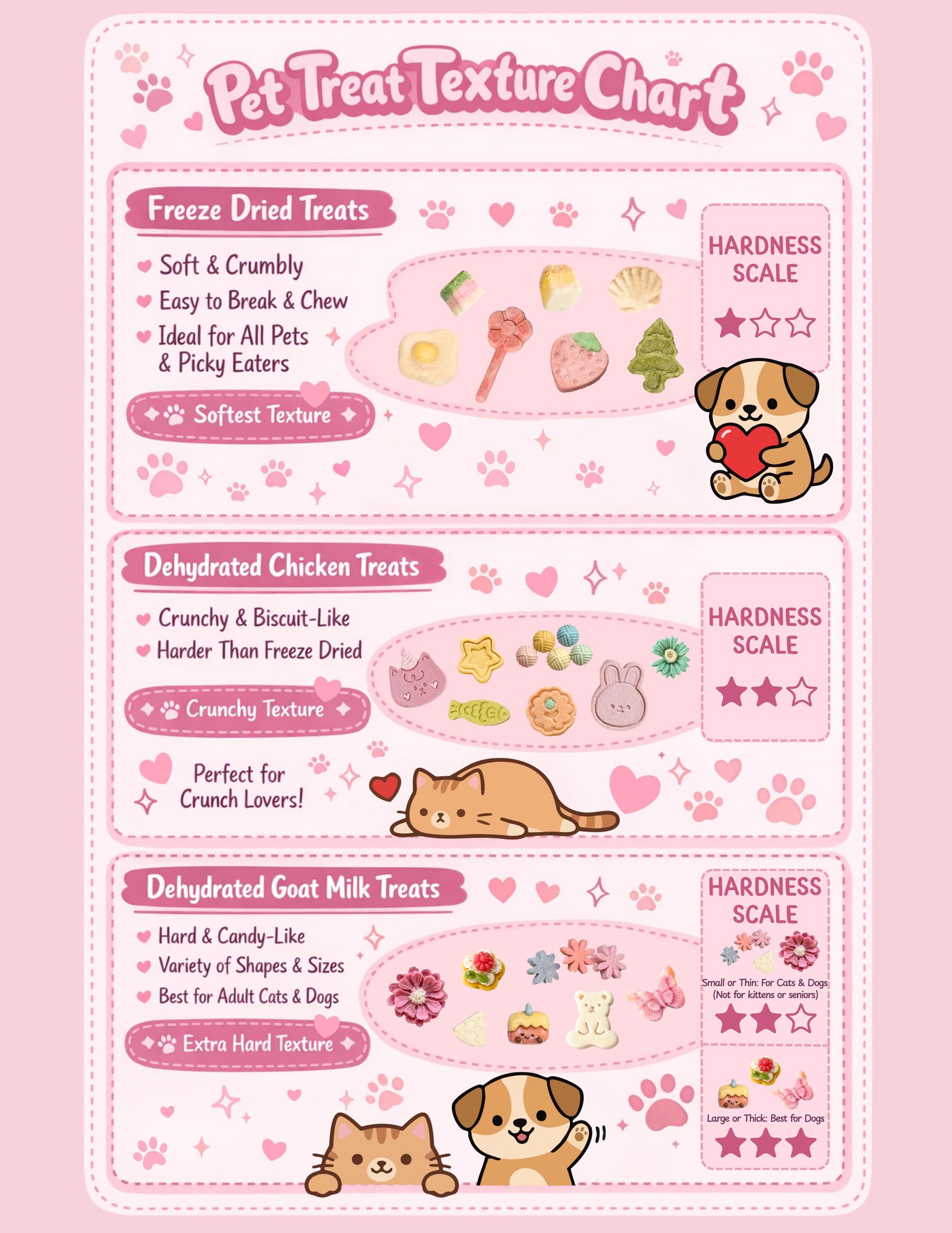 Pastel Button Flower Chicken Pet Treats 20 pcs
